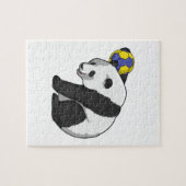 Panda beim Handball Sports Puzzle (Horizontal)