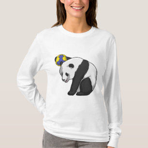 Panda beim Handball Sports T-Shirt