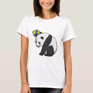 Panda beim Handball Sports T-Shirt