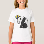 Panda beim Handball Sports T-Shirt (Vorderseite)