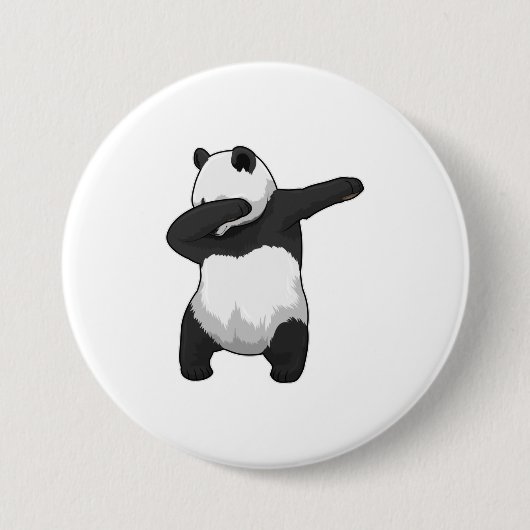 Panda beim Hip Hop Dance Dab Button (Vorderseite)