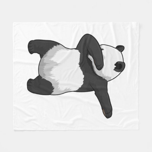 Panda beim Hip Hop Dance Dab Fleecedecke (Vorderseite (Horizontal))