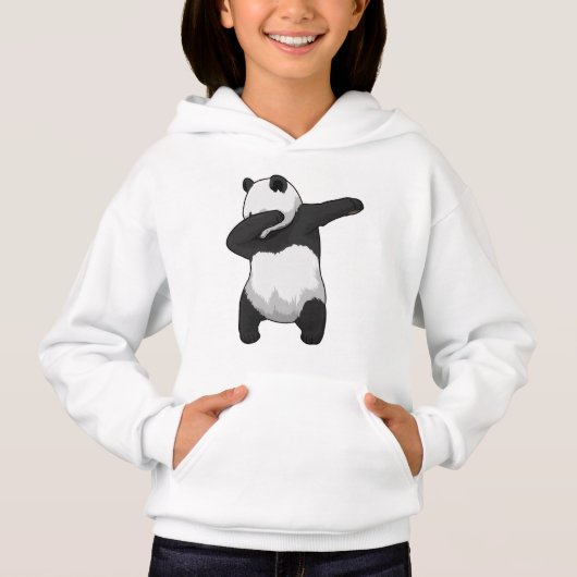 Panda beim Hip Hop Dance Dab Hoodie (Vorderseite)