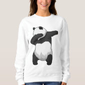 Panda beim Hip Hop Dance Dab Sweatshirt (Vorderseite)