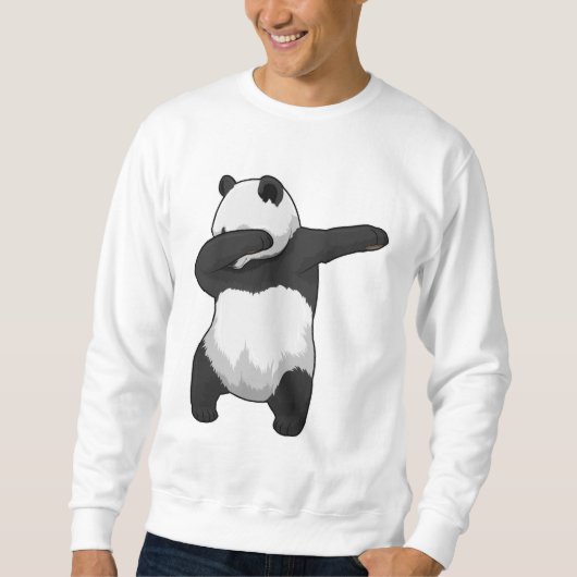 Panda beim Hip Hop Dance Dab Sweatshirt (Vorderseite)