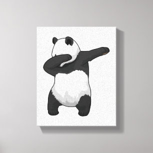 Panda beim Hip-Hop-Tanz Dab Leinwanddruck