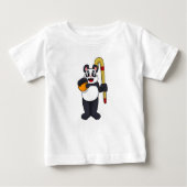 Panda beim Hockey mit Hockey Baby T-shirt (Vorderseite)