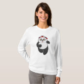 Panda beim Laufen mit Cap T-Shirt (Vorne ganz)