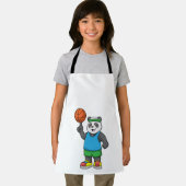 Panda beim Sport mit Basketball Schürze (Insitu)