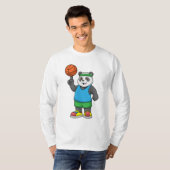 Panda beim Sport mit Basketball T-Shirt (Vorne ganz)