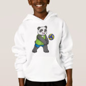 Panda beim Sport mit Volleyball Hoodie (Vorderseite)