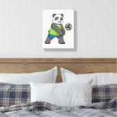Panda beim Sport mit Volleyball Leinwanddruck (Insitu (Schlafzimmer))