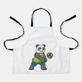 Panda beim Sport mit Volleyball Schürze (Vorderseite)