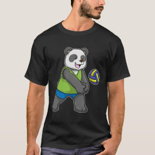 Panda beim Sport mit Volleyball T-Shirt