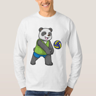 Panda beim Sport mit Volleyball T-Shirt