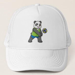 Panda beim Sport mit Volleyball Truckerkappe