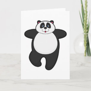 Panda beim Yoga-Dehnübungen Karte