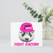 PANDA BEKÄMPFUNG DER RASSISMUS POSTKARTE (Stehend Vorderseite)