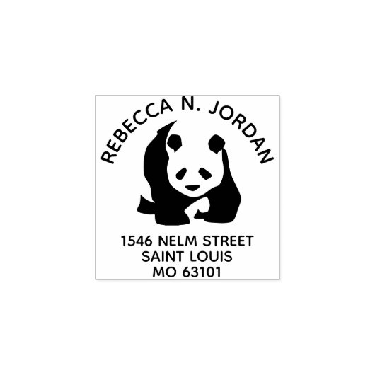 Panda benutzerdefinierter Rücksendeadresse Stempel (Prägung)