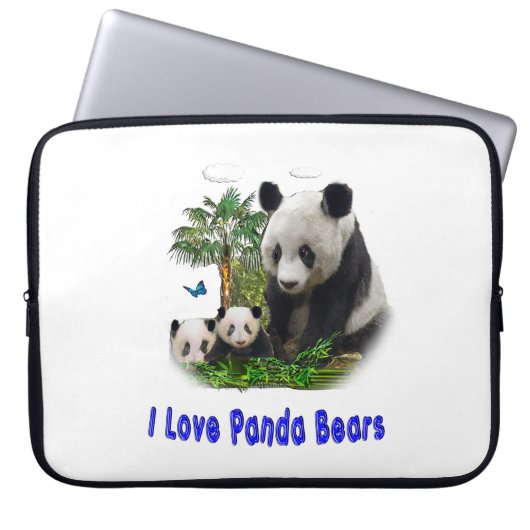 Panda-Beras Laptopschutzhülle (Vorderseite)