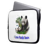 Panda-Beras Laptopschutzhülle (Vorderseite Links)