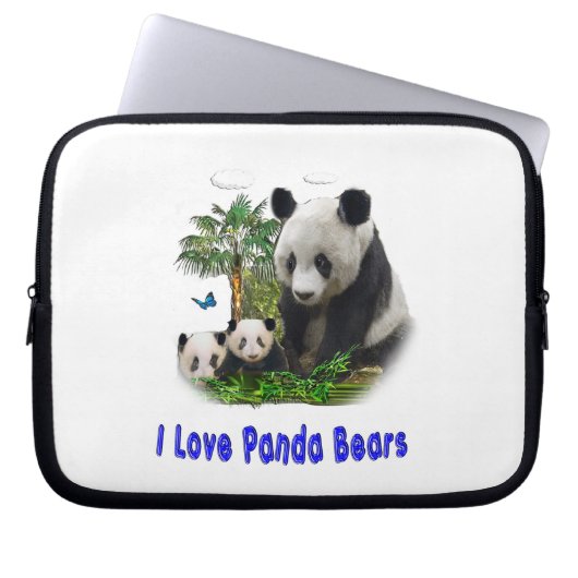 Panda-Beras Laptopschutzhülle (Vorderseite)