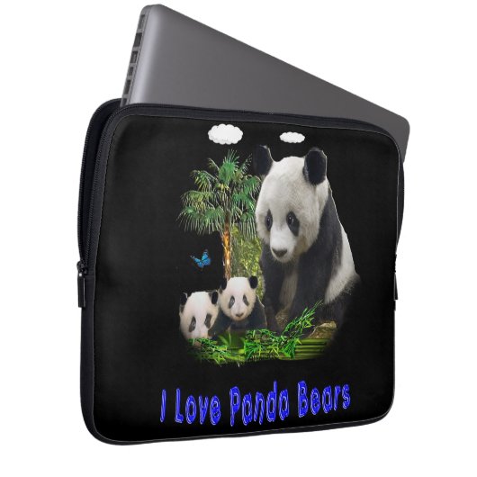 Panda-Beras Laptopschutzhülle (Vorne Rechts)