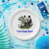 Panda-Beras Pappteller (Party)
