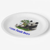 Panda-Beras Pappteller (Schrägansicht)