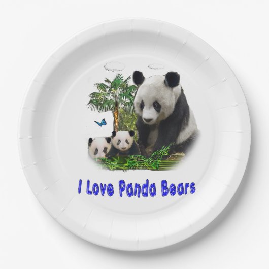 Panda-Beras Pappteller (Vorderseite)