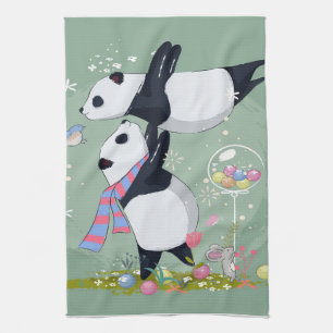Panda Best Friends   Geschenk für Baby Geschirrtuch