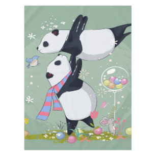 Panda Best Friends Geschenk für Baby Tischdecke