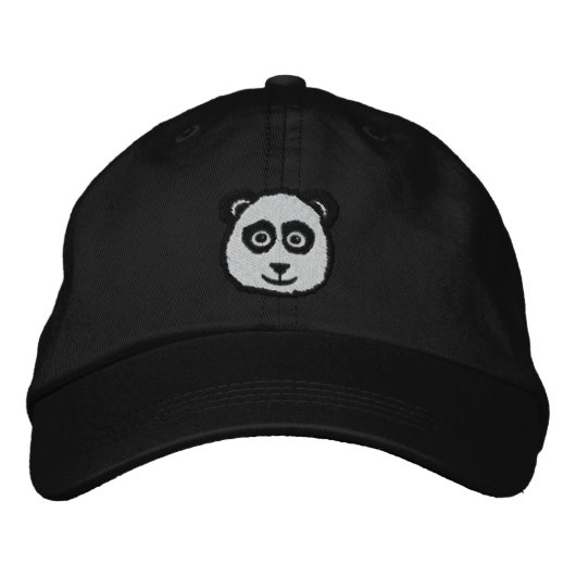 Panda bestickte Hasen Bestickte Kappe (Vorderseite)