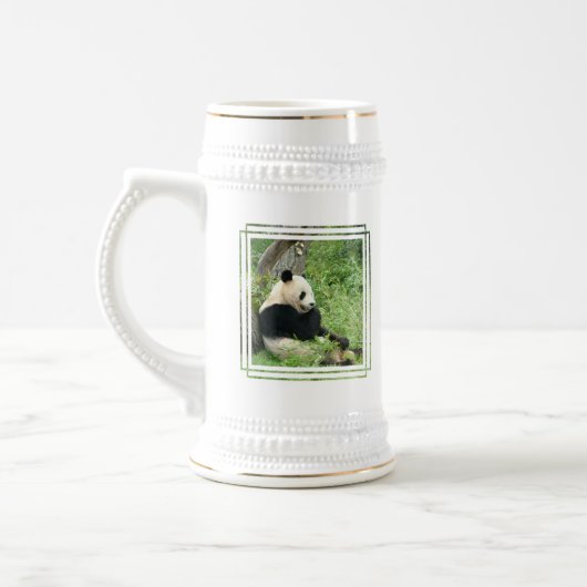 Panda-Bier Stein Bierglas (Links)