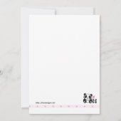 Panda Birth Announcement - Rosa Ankündigung (Rückseite)