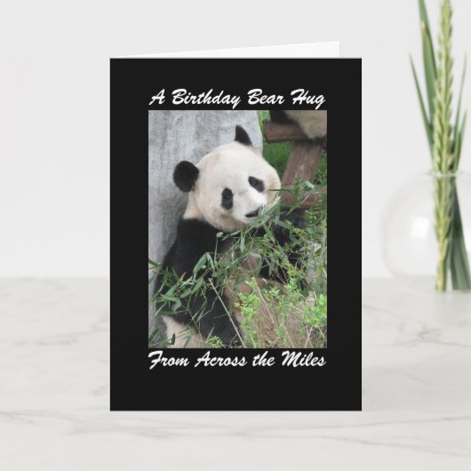 Panda Birthday Bear Hug über die Miles Card Karte (Vorderseite)