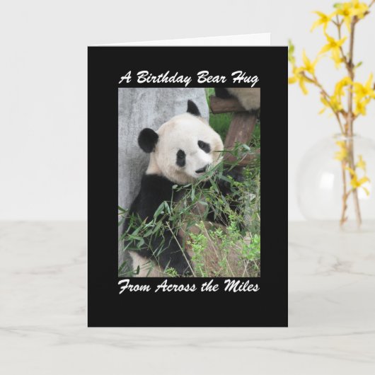 Panda Birthday Bear Hug über die Miles Card Karte (Gelbe Blume)