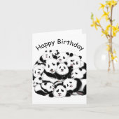 Panda Birthday Card Funny Karte (Gelbe Blume)