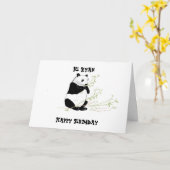 Panda Birthday Card Karte (Gelbe Blume)