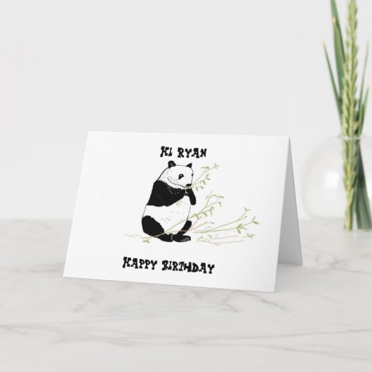 Panda Birthday Card Karte (Vorderseite)