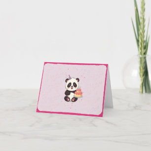 Panda Birthday Dankeskarte