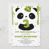Panda Birthday Einladung für Panda Party (Vorderseite)