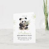 Panda Birthday Einladung, Panda Geburtstagsparty Einladung (Vorderseite)