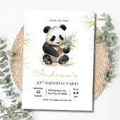 Panda Birthday Invite, Bamboo Panda Boys Birthday Einladung