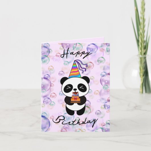 Panda birthday karte (Vorderseite)