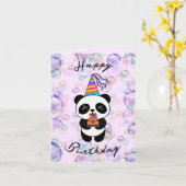 Panda birthday karte (Gelbe Blume)