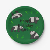 Panda Birthday Pappteller (Vorderseite)