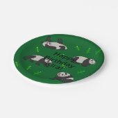 Panda Birthday Pappteller (Schrägansicht)