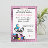 Panda Birthday Party Einladungen (Stehend Vorderseite)