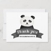Panda Birthday Party | Vielen Dank Einladung (Vorderseite)